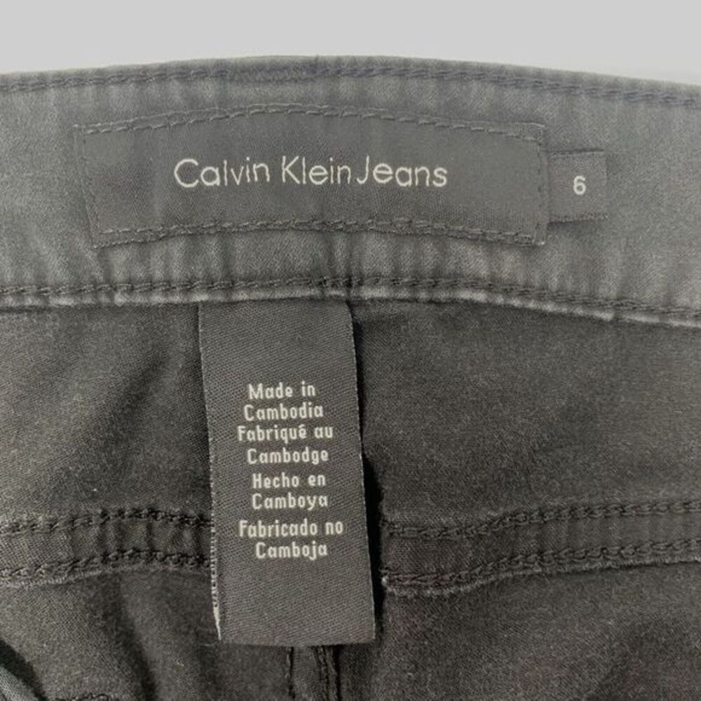 CALVIN KLEIN Faded Black Denim Stretch Skinny Women's Jeans Size 6‎ - Picture 4 of 9